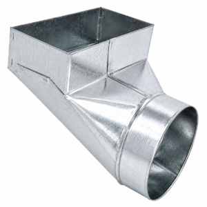 Gray North 12x6 to 8 in 90° Galvanized HVAC Register Boot Duct Boot 12X6X8-113R