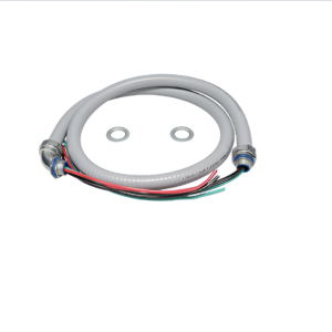 6ft Pre-Assembled AC Electrical Whip 3/4" 8 AWG w/ Metal Connectors – REM139