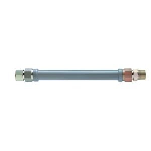 Dormont 48" High BTU Gas Connector 3/4" MIP x FIP PVC-Coated Stainless Steel