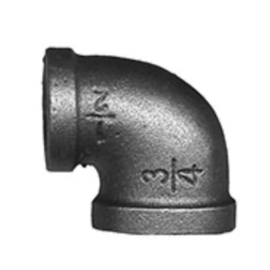 B&K 2" x 1-1/2" Black Pipe 90° Reducing Elbow MFG# 520-187HC Iron Fitting