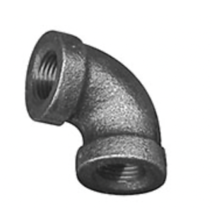 B&K 1/4" 90° Black Steel Pipe Elbow Threaded NPT Gas Line Fitting 1K443