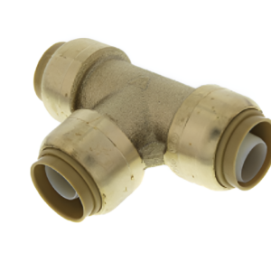 CASH ACME 3/4" x 3/4" x 3/4" Push Tee Fitting Lead-Free Brass PEX LP/Natural Gas