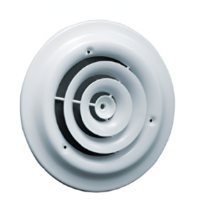 Lima 10" Round Ceiling Diffuser White Steel HVAC Supply Vent 150 Series