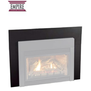 Empire S336BL Steel Surround Insert 6"x6" for Gas Fireplace Black Finish