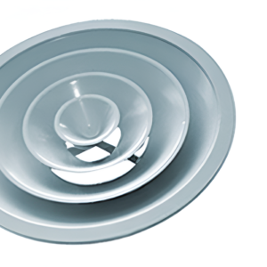 6" Adjustable Round Ceiling Diffuser White Polypropylene Vent