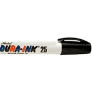 Dura-Ink #25 Black Industrial Felt Tip Marker Chisel Tip Pack of 2
