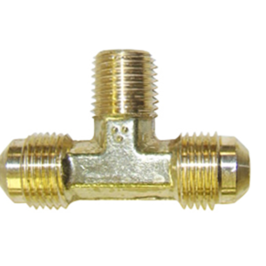 Fairview 45H-6D Brass Male Tee 3/8 SAE Flare x 3/8 Flare x 1/2 MNPT