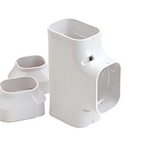RectorSeal SlimDuct 86115 Line Set Cover Tee White Mini Split Line Hide Tee