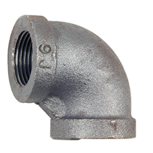 ANVIL EL90-100-STD 1" Black Malleable Iron 90° Elbow Fitting NPT Gas/LP