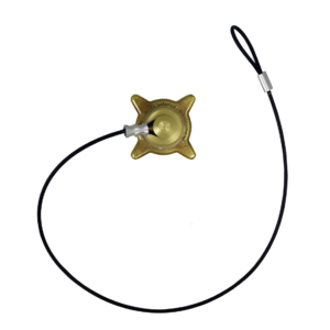 MEC ME441F-1C 3-1/4" Brass F ACME Cap w/ Knob Plug Ring & Cable Propane LP