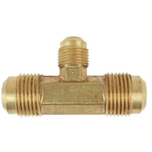 Fairview 44RH-68 Reducing Flare Tee 3/8 x 3/8 x 1/2 SAE Brass Fitting Propane Ga