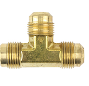 T2-10 Flare Tee 5/8 Brass Fitting LP Propane Natural Gas HVAC Plumbing Adapter