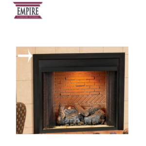 Empire VBS32SBL 3-Piece Black Steel Outer Frame for 32" Flush or Louvered Boxes