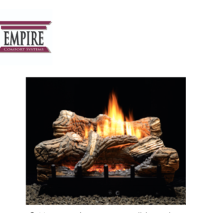 Empire VFDT24LBN 24" Flint Hill Fiber Log Set Burner Combo 34K BTU Nat Gas