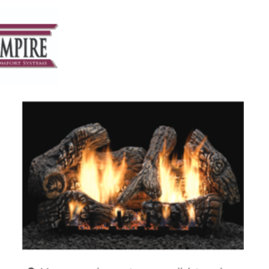 Empire LS18C2S Super Charred Oak Ceramic Fiber Log Set for 18" Gas Burners