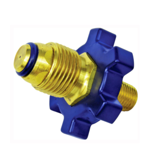 Enerco F273758 Propane Cylinder Adapter POL x 1"-20 Throwaway w/ Handwheel