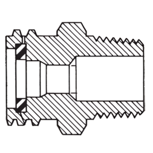 REGO A5767F Steel Adapter 2-1/4" Male ACME x 1-1/4" Male NPT LP Gas Fitting