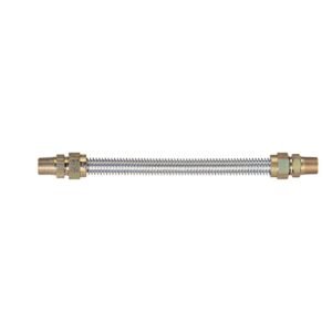 Dormont 24" Gas Connector Hose 1/2" MIP x MIP Stainless Steel Flex LP/NG