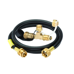 Enerco VHA412T 12ft LPG Vapor Hose Assembly 1/4" ID 1"-20 MXF Tee Adapter
