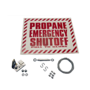Duress Kit Remote Emergency Shutdown Propane Dispenser Cable Shutoff Sign Kit
