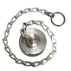 REGO A3175P 1-3/4" ACME Steel Cap w/ Chain Propane LP Gas Cylinder Fitting