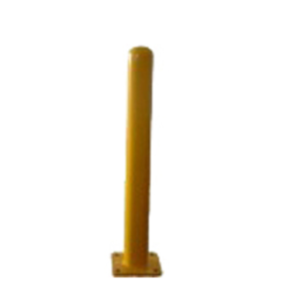 SBI 110-442-PCY 4" x 42" Bolt Down Stop Pole Yellow Powder Coat w/ 8x8 Base