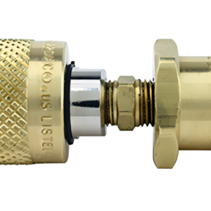 Superior C51LH Brass Hose Coupler 9/16"-18 LH Male x 9/16"-18 LH Adapter
