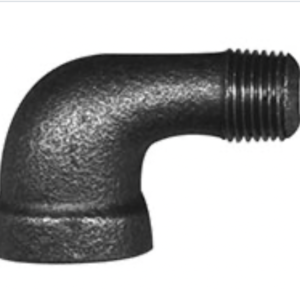 B&K 1-1/4" 90° Black Steel Street Elbow NPT Male x Female Gas Pipe Fitting