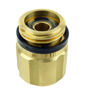 MEC ME571H Brass Hose End Safety Adapter 1-3/4" Female x 1-3/4" Male ACME LP Gas