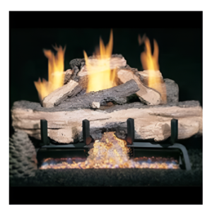 RH Peterson CHAS-30 Log Set Charred Split Oak, Fits 30" G10 Gas Burners LP/NG