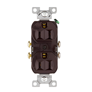 Cooper 827B-BOX 15A 120V Duplex Receptacle 2-Pole 3-Wire Brown