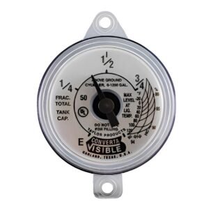 Squibb JR Gauge Dial for 4-Bolt Horizontal Motor Fuel | MFG# 136005 | LP Gas Tan