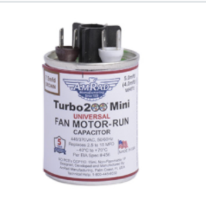 AMRAD Turbo2000 Mini Run Capacitor 2.5–15 MFD 370/440V HVAC Fan Motor MFG# TURBO