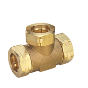 Gastite XR3 Reducing Tee 1" x 1" x 1/2" CSST Fitting Brass Gas Connector