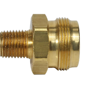 Enerco F273755 1"-20 Male Throwaway Cylinder Adapter 1/4" NPT Brass Fitting