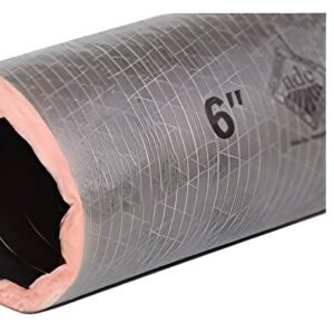 Atco 7" x 25' R4.2 Insulated Flex Duct Gray HVAC Air Duct MFG#17002507