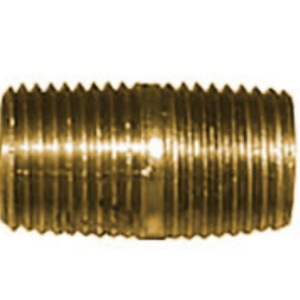 B&K 1/2" x 2-1/2" Brass Pipe Nipple | Threaded NPT Fitting for Gas & Water