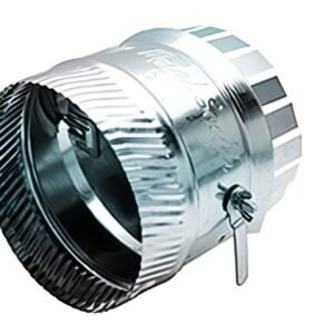 e Gray 4" Straight Starting Collar w/ Damper Metal Duct MFG# 4-326