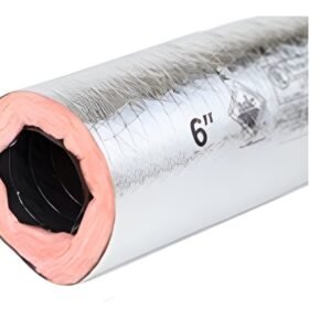 Atco 6" x 25' R4 Insulated Flex Duct Silver HVAC Flexible Air Ducting