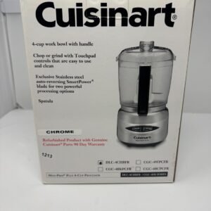 Cuisinart Mini-Prep Plus 4-Cup Food Processor Chrome Refurbished DLC-4CHBFR