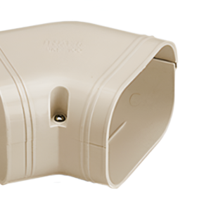 RectorSeal SlimDuct 86132 45° Flat Elbow Ivory Mini Split Line Set Cover