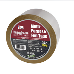 Nashua 322 Aluminum Foil Tape 2"x50 yd HVAC Duct Sealing Insulation Roll