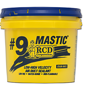 RCD #9 Mastic 2 Gal UL Duct Sealant Low High Velocity HVAC White