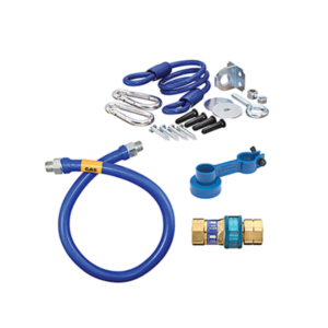 Dormont 1675BPQR48 3/4" Gas Connector Kit 48" Blue Hose w/ Restraining Device