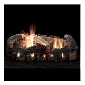Empire LS-24SRAO 24" Refractory Log Set Aged Oak 7-Pc for LP Gas Burners