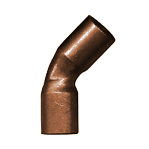 DIVERSITECH 3/8" x 1/4" Copper 45° Elbow Fitting LP Natural Gas HVAC Line