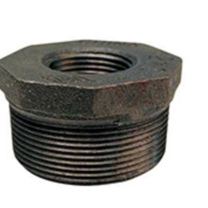 Ward 1/2" x 3/8" Black Steel FS Bushing NPT Reducer Fitting for Gas LP Systems