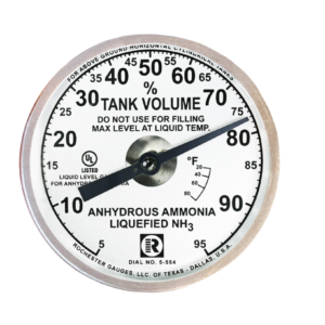 Rochester 5013S00554 4" NH3 Ammonia Tank Dial Gauge Chamber