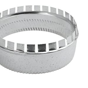 10" Galvanized A Collar Small End w/ Serrated Ring & Crimp HVAC Duct Fitting