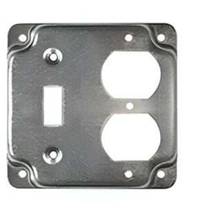 Cambridge PI368 Steel Combo Cover Toggle Switch & Duplex Plate